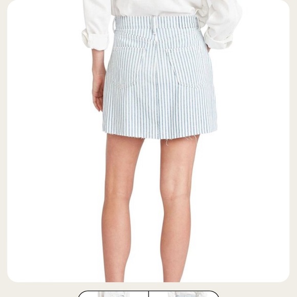 ETICA Lucy Striped Blue Denim Skirt Size 25 - Picture 5 of 12